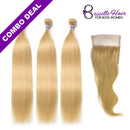 3 Blonde Bundle Deal with Closure - #1 Online Bra Store For Women. Affordable Backless & Strapless Bras. 